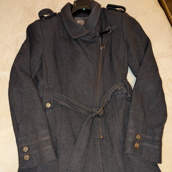 Women drak grey coat, knee length, Vince Camuto size small - Picture 1 of 8